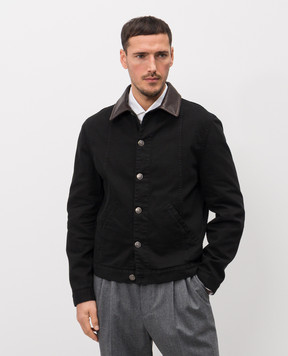 Brunello Cucinelli Black denim jacket M277P6911