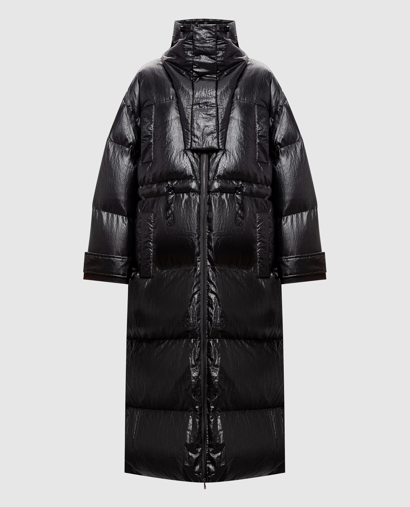 Gray elongated down jacket Max & Co