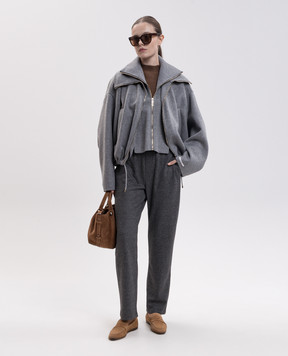 Max Mara Sportmax EMIRO gray wool jacket SPXEMIRO