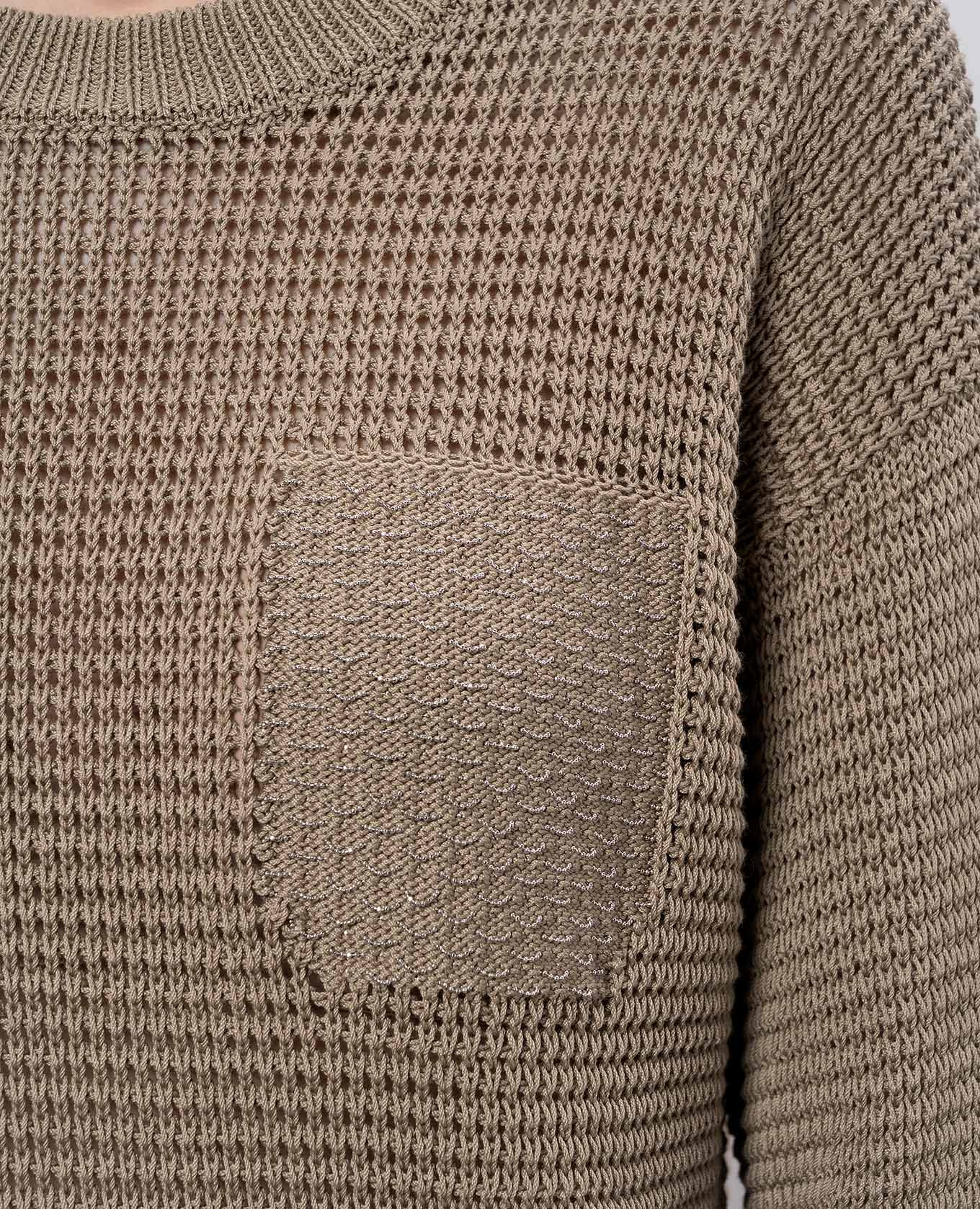 

Brown sweater with monil chain Peserico