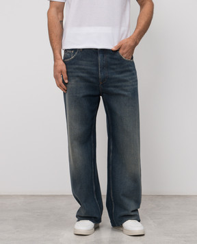 Dolce&Gabbana Blue jeans with logo patch GP18LDG8OV1