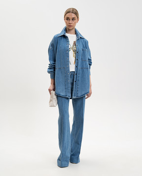 Missoni Blue flared jeans with cuffs DS26SI0LBW00ZB