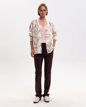 Twinset Pink top with lace 262TP2124