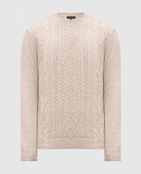 Florentino Beige wool sweater with a pattern 225415520600