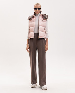 Moncler Niverolle pink down vest L20931A00005597EU