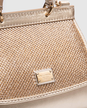 Dolce&Gabbana Children's golden bag Sicily with rhinestones EB0003A3G25