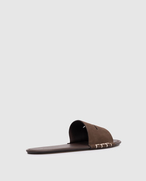 JW Anderson Brown suede flip-flops FL0010LA0364