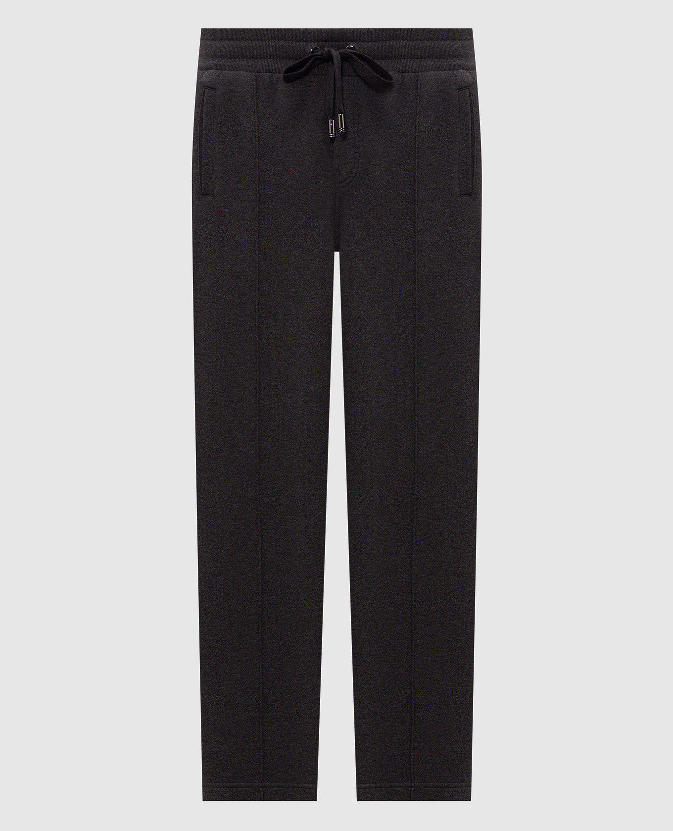 Grey sweatpants with logo patch