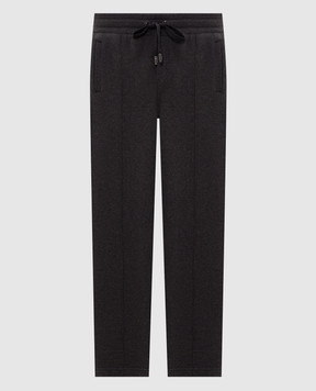 Dolce&Gabbana Grey sweatpants with logo patch GP0M5TG7Q2O