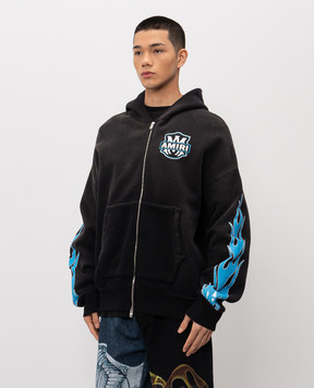 AMIRI Black MA Flames sports jacket AMTOJR1113