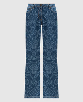 Etro Blue jeans with a branded print WRNB0026AV11M