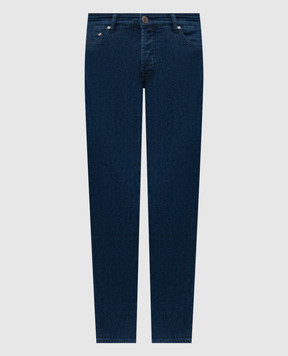 MooRER PAVEL blue jeans with logo patch PAVEL919WASHINGW1