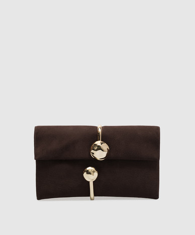Pochette Amaya marron en nubuck
