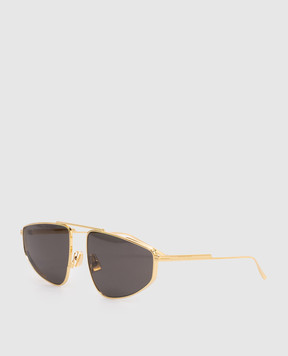 Bottega Veneta Gold sunglasses with logo engraving 861365V4450