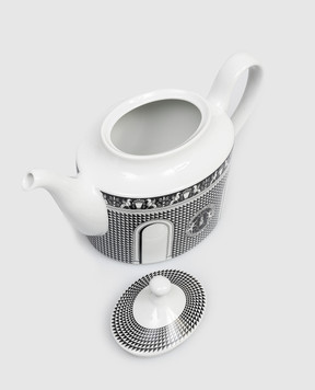 Fornasetti White porcelain teapot Facciata Quattrocentesca P22X200