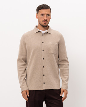 Peserico Beige wool and cashmere shirt R59599F1209470