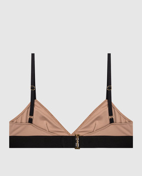 Tom Ford Beige bralette with contrasting logo BRJ009JEX011