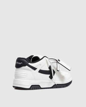 Off-White Out Of Office white leather sneakers with logo print W259C9L018