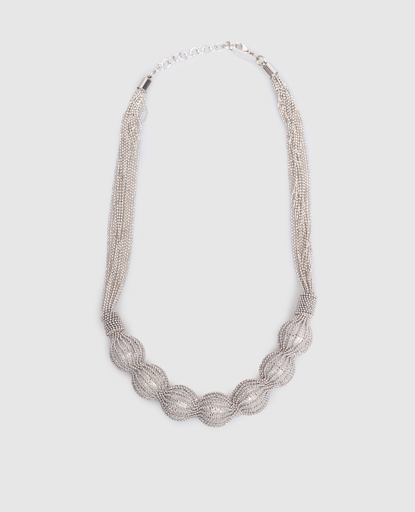 

Silver necklace with monil chain Peserico