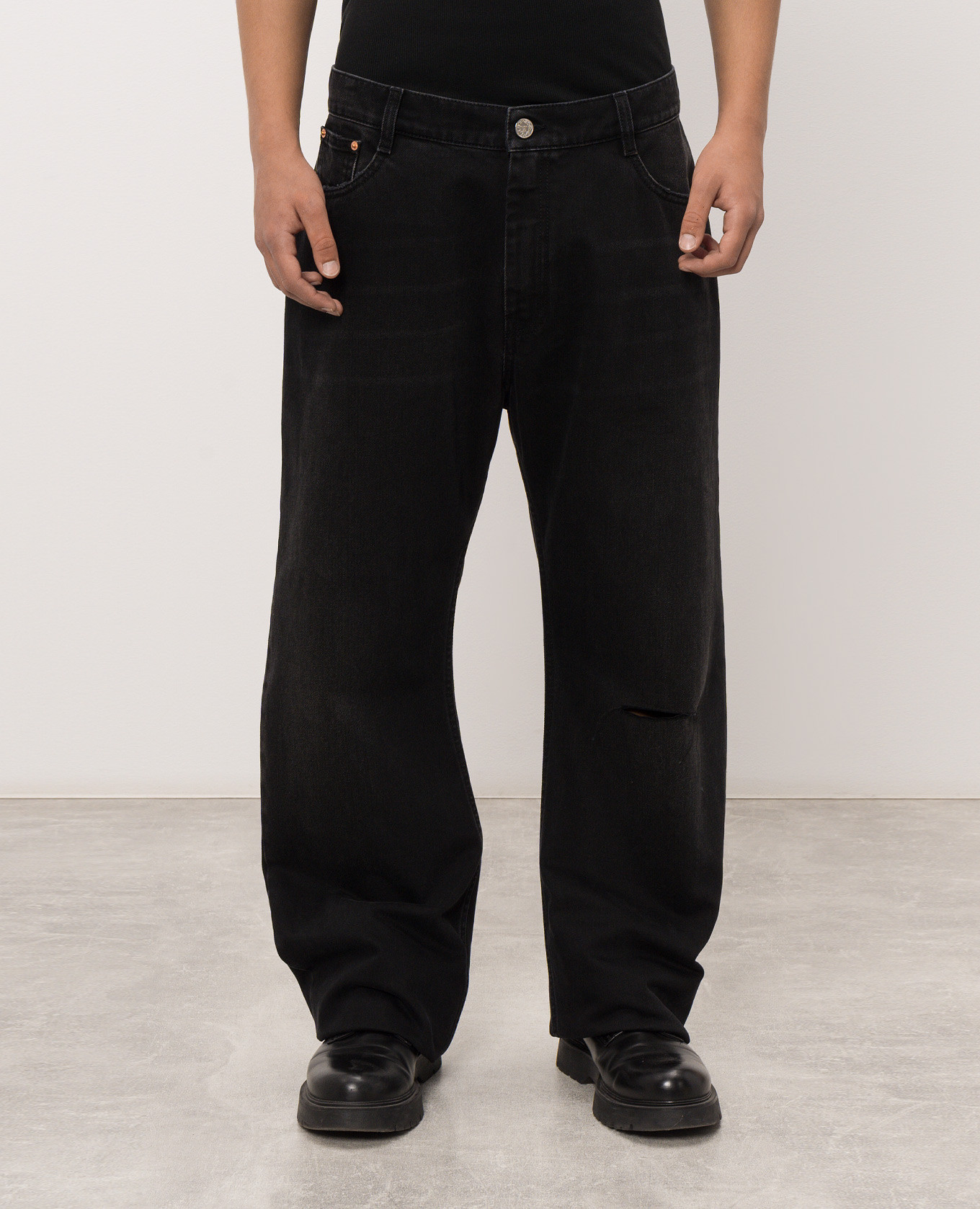 Black jeans with print Vetements 3