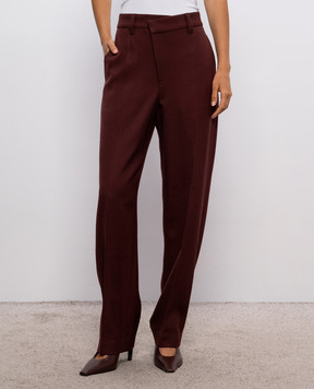 Brunello Cucinelli Burgundy wool pants MP553P9294