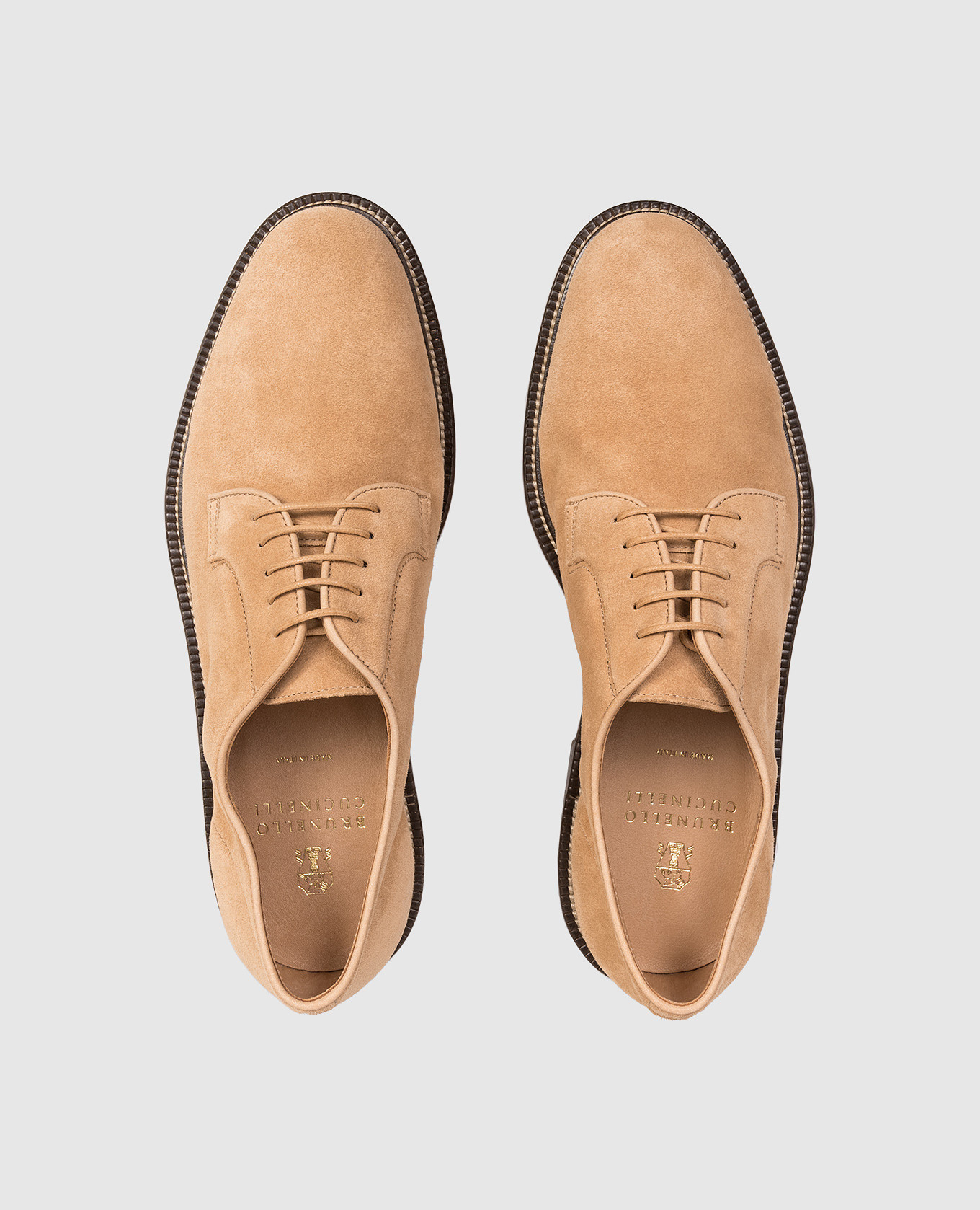 

Brown suede derby shoes Brunello Cucinelli