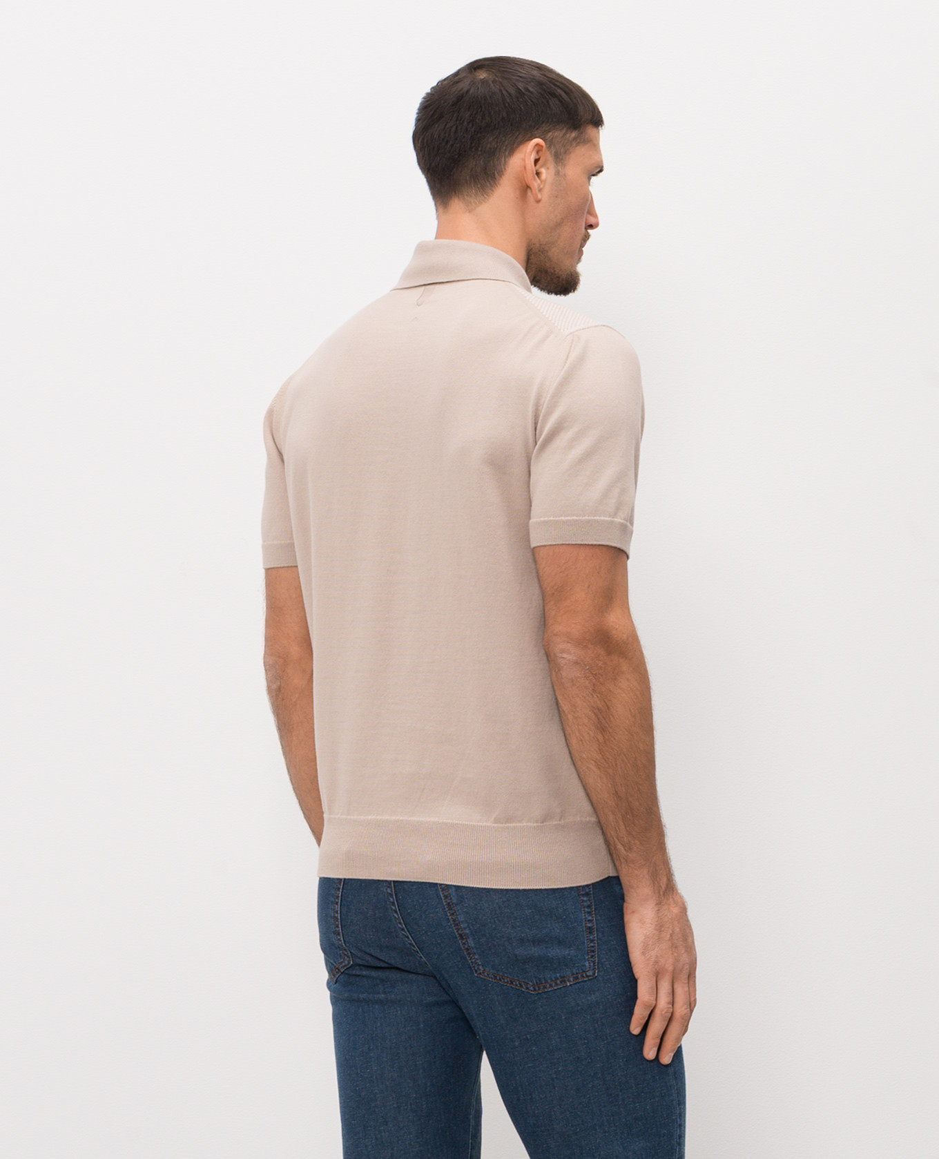 

Beige cotton polo shirt Canali