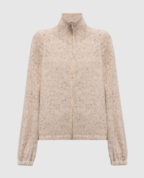 Fabiana Filippi Beige alpaca wool cardigan MAD216F164M258