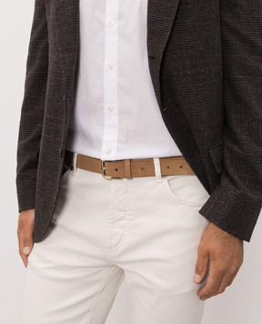 Brunello Cucinelli Brown suede belt MAUGP317