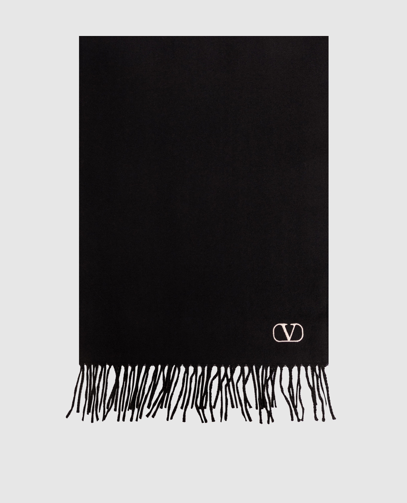 Black wool scarf Valentino