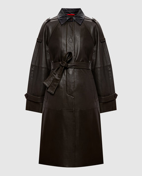 Max & Co Brown leather trench coat MCOSPIGOLA