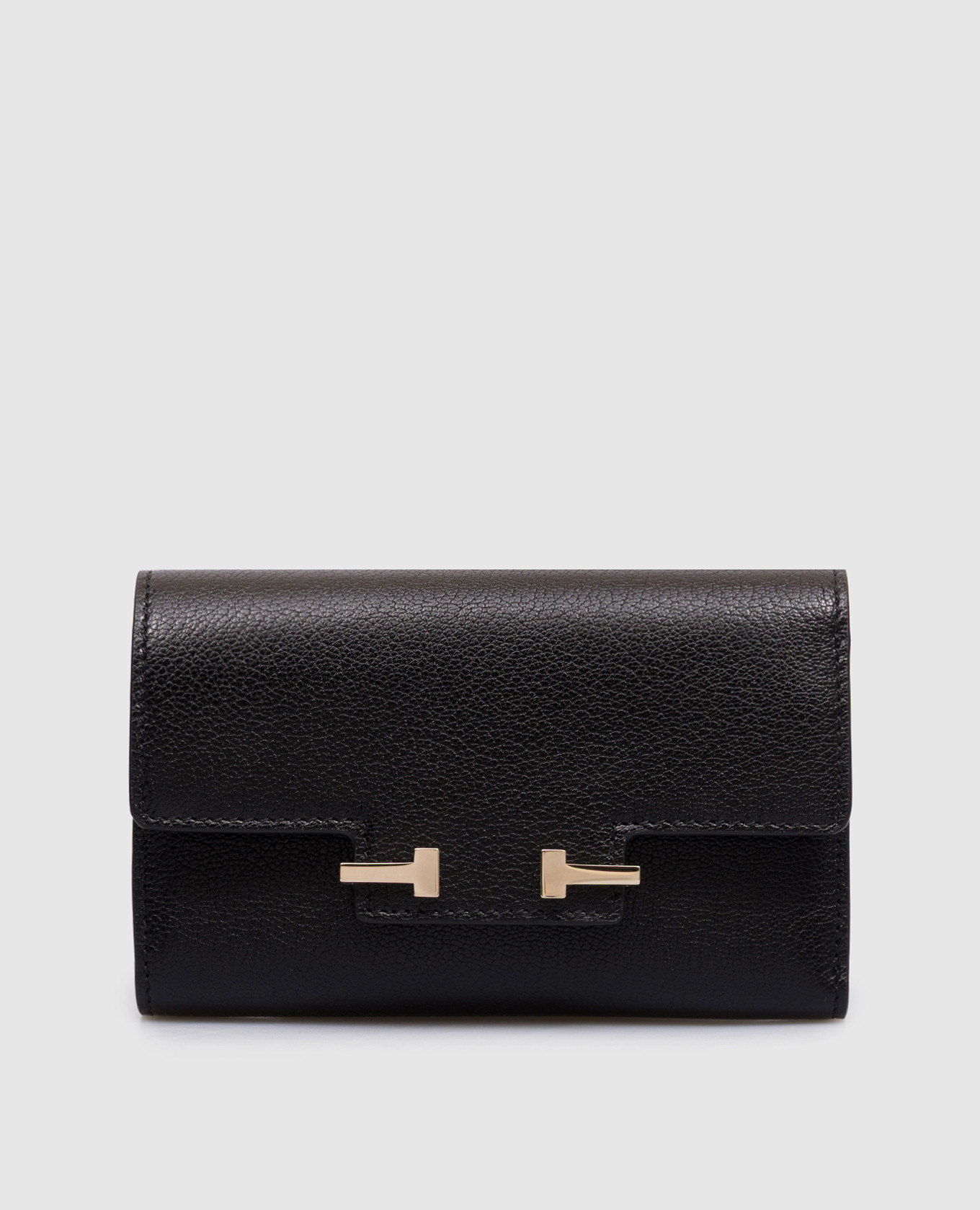 

AUBE black leather wallet with monogram Tom Ford
