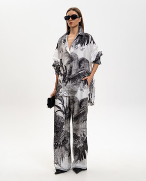 The Attico White silk blouse with logo 260WCH00004SSS025PR