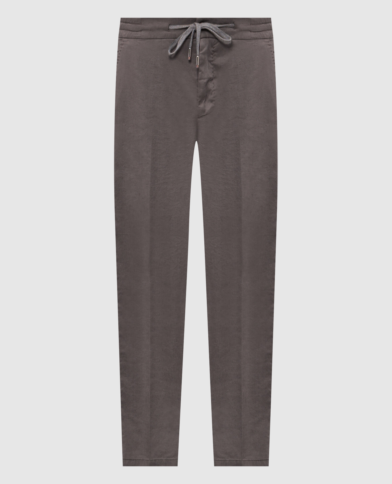 Gray silk pants