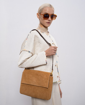 Gianni Chiarini Brown suede bag Three BS12295CMPL