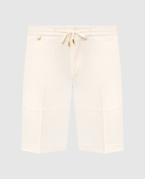 Stefano Ricci Ivory wool and silk shorts M1T6100332CM10HA