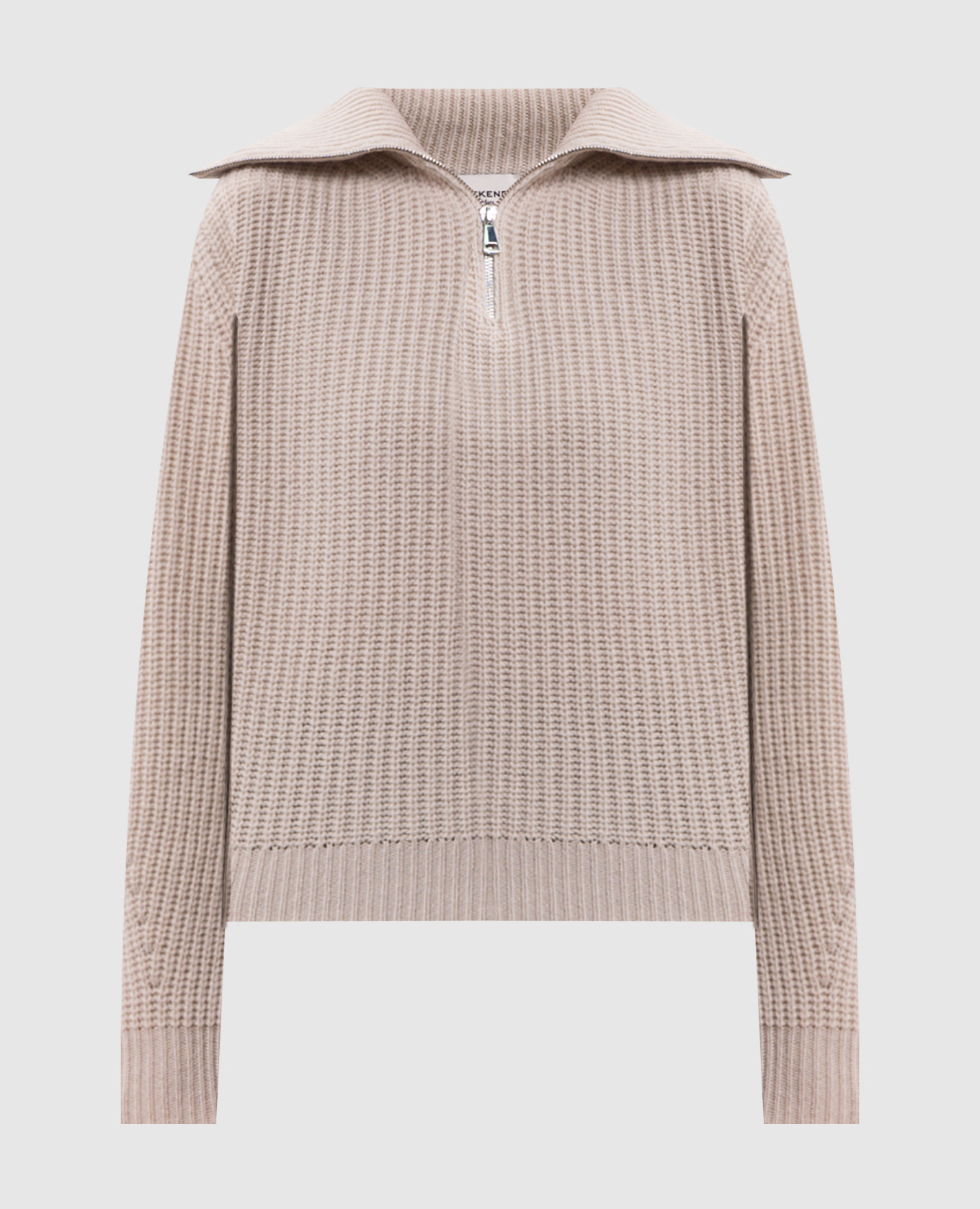 Beige LASER wool sweater