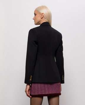 Versace Black double-breasted wool jacket 10269241A17793