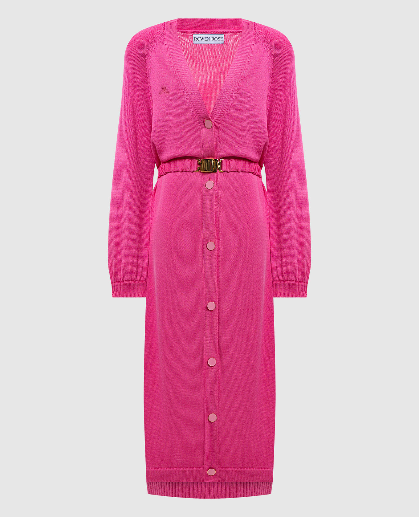 

Pink elongated wool cardigan Rowen Rose