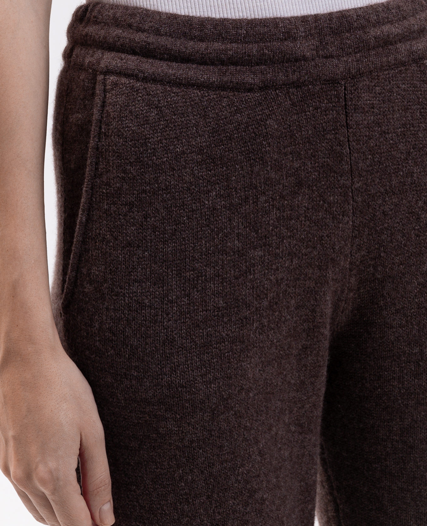 Brown cashmere and wool pants Sporty & Rich 5