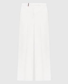 Peserico White straight-leg patch pants A0456707932