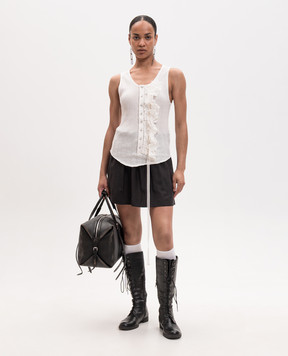 Ann Demeulemeester Rase white ruffle top B0013947FA736