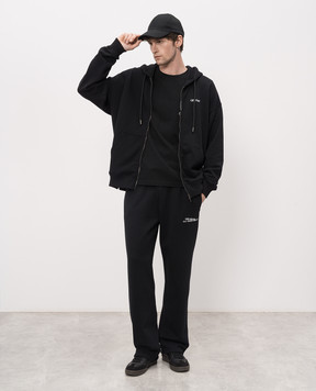 Off-White Black T-shirt with Double Arrow logo print 44MAA027S26J003