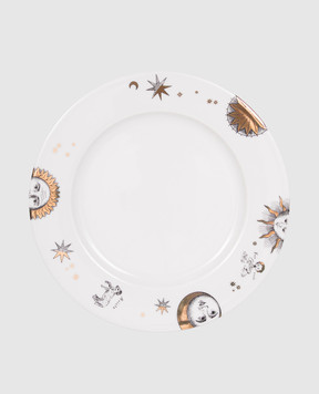 Fornasetti White porcelain dinner plate Astronomici P50Z301