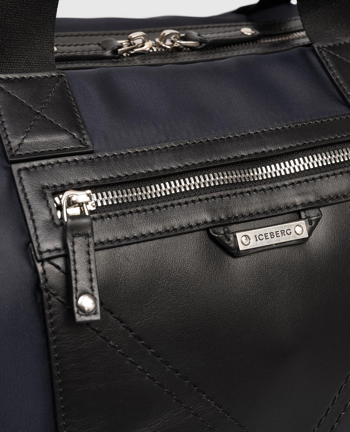 Blue combination travel bag with logo Iceberg 4
