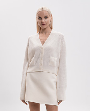 Ermanno Scervino Ivory cashmere cardigan D495N313JBV