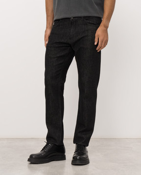 Trussardi Black jeans with a patch P407H704792NMJ370D70
