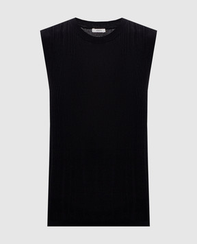 JOSEPH Black California top with silk JF009708