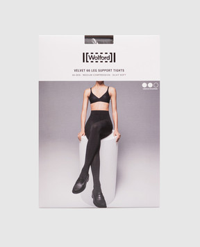 Wolford Black tights VELVET 66 den 14553