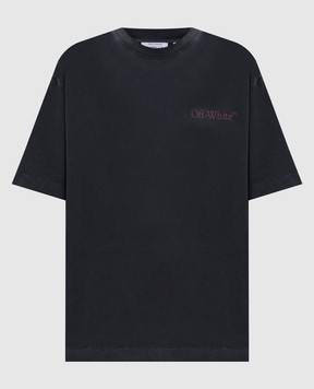 Off-White Grey T-shirt with Cut Here print 2FA00439T